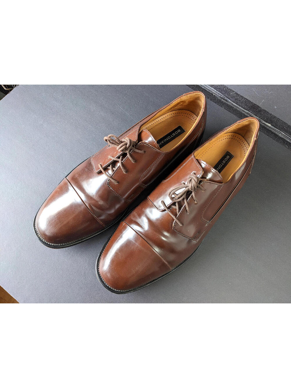 Bostonian Men Oxford Shoes India | Cap-Toe Brown Leather 12